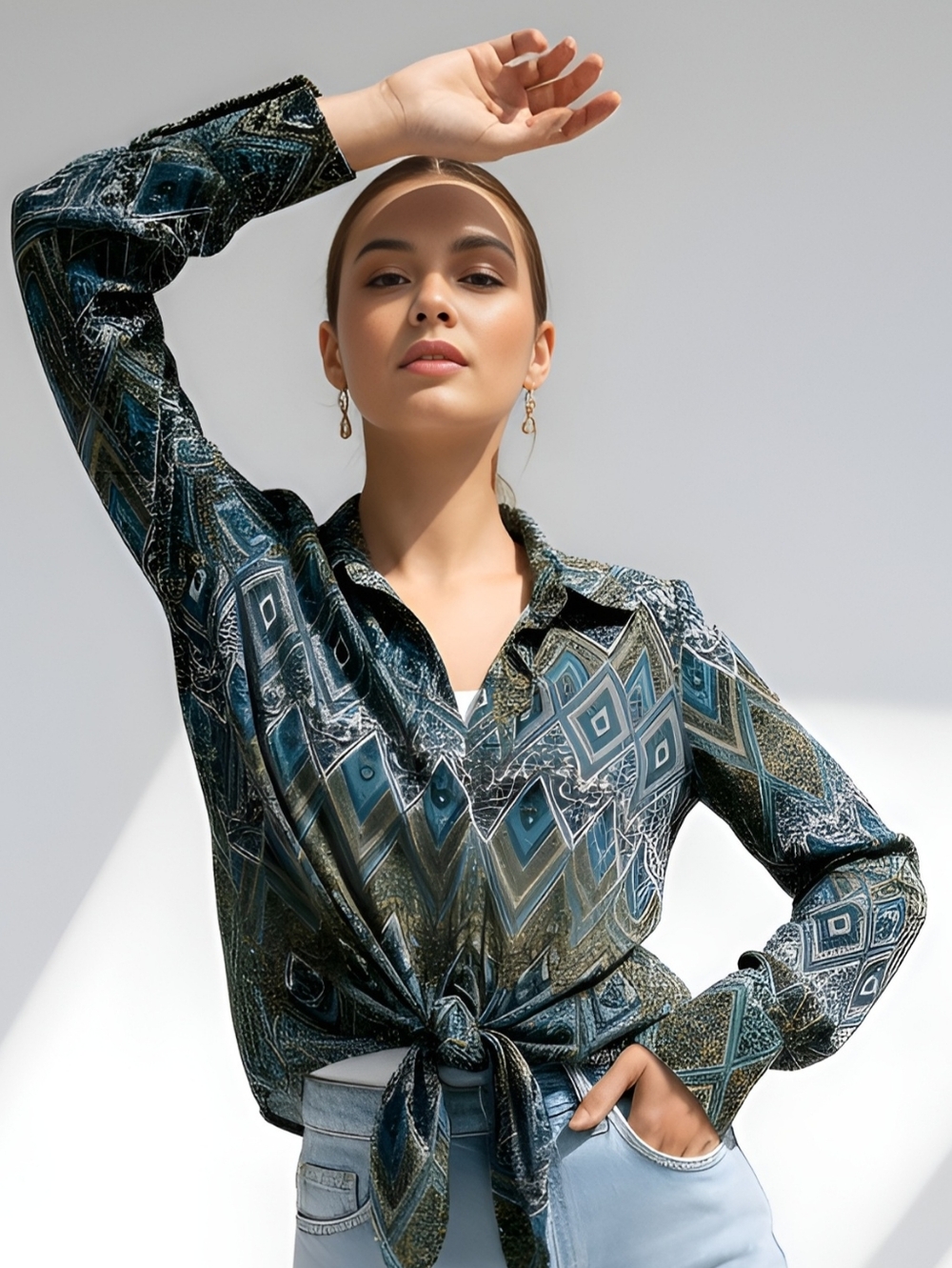 Mabelinda Urban Muse Printed Blouse